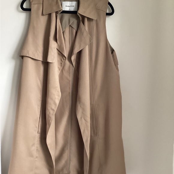 BABATON McKinley Vest Womens Medium Camel Trench Quiet Luxury Layering - Picture 4 of 14